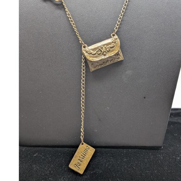 Jet'aime VTG Brass Necklace & Made to Look Antique Filigree Pendant Necklace Lot - Picture 11 of 15